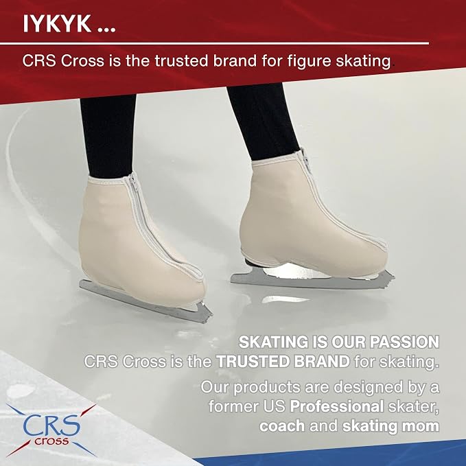 CRS Cross Thermal Ice Skate Boot Covers. Insulated Warm Neoprene Thermal Covers for Ice Skating, Roller, Hockey and Figure Skates.
