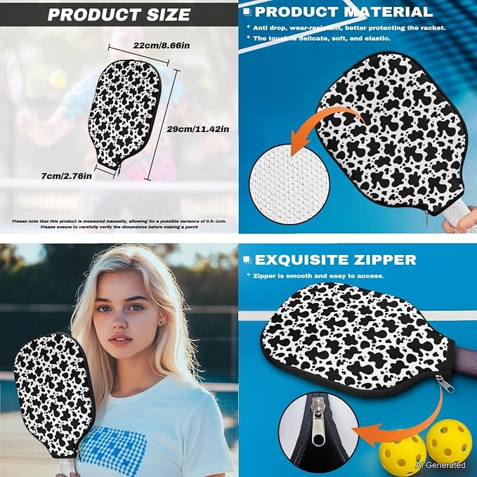 Pickleball Paddles Set 3PCS Pickleball Paddle Case Pickleball Racket Pickleball Bag Ideal for Beginners Gifts
