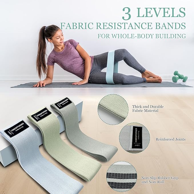 HIMESPORNER Pilates Equipment Kit for Home Workout, Pilates Ring and Ball Set with 2.2lb *2 Dumbbells, Fabric Resistance Bands, Tape Measure, Bag, Pilates Essentials Accessories for Women Yoga