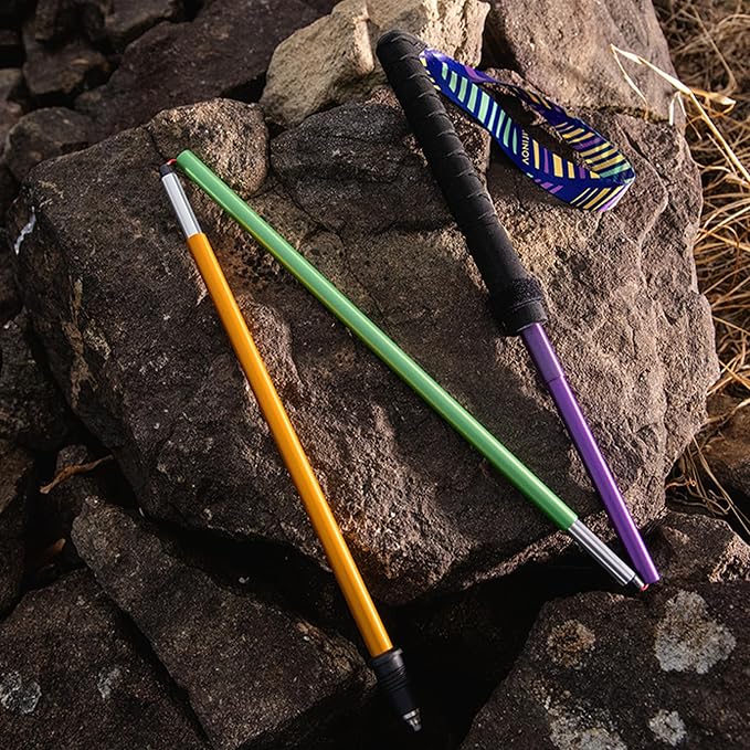 AONIJIE Trail Running Poles 2 Pcs Outdoor Trekking Poles Foldable Aluminum Alloy Sticks Quick Lock Ultralight for Camping Hiking Mountaining Marathon