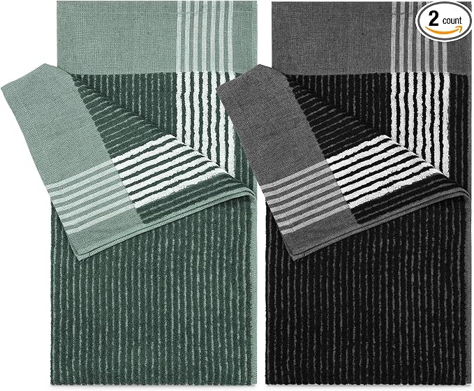 Buryeah Golf Towel 22 x 44 Inch Cotton Golf Caddy Towel Camping Large for Caddies Golfers Tour Players Club with Stripe
