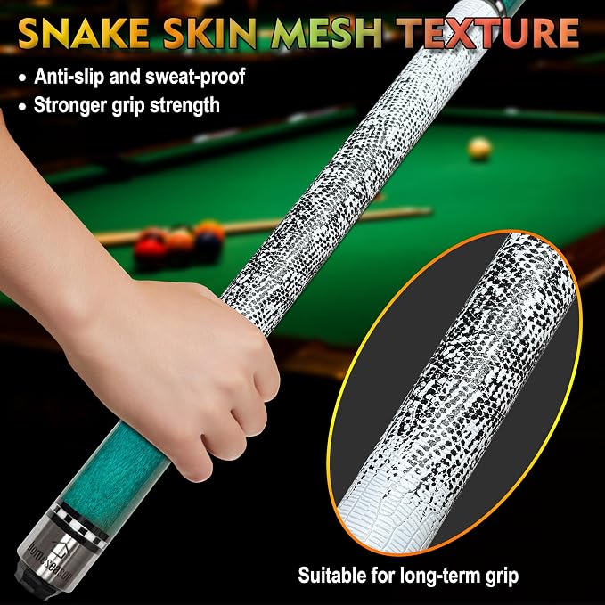 HomeSeason 58in Pool Cue Stick Canadian Maple Wood 13mm Tip - 18oz Perfect for Precision Play, Low Deflection Pool Cue for Enhanced Accuracy