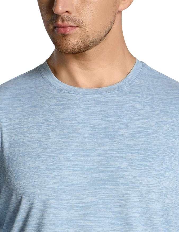 CQR Men's UPF 50+ Sun Protection Long Sleeve Quick Dry Athletic Shirts, Stretch Running Workout Hiking T-Shirts