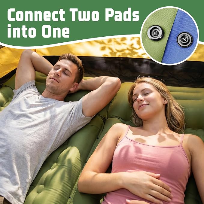 Sleeping Pad for Camping, 6.3 Inch Thick Air Mattress for Backpacking, Hiking, Outdoor Adventures, Car Camping & Tent Use