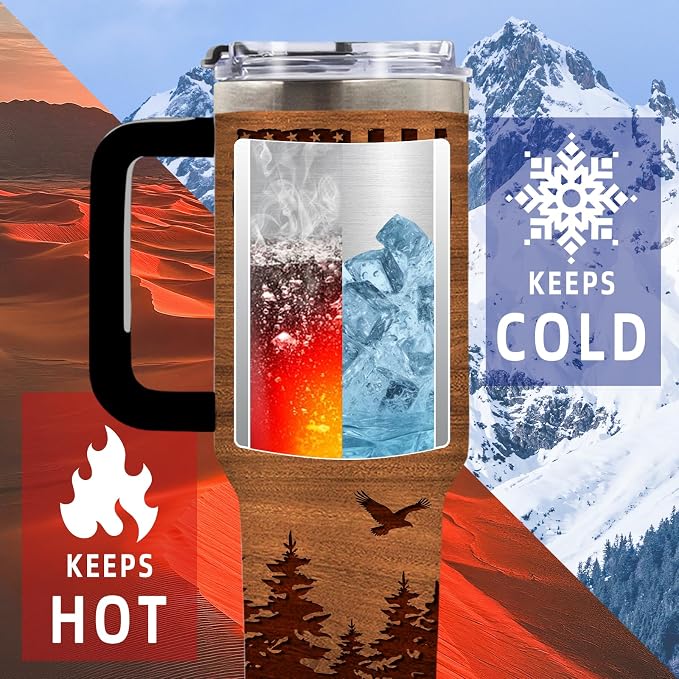 DUUV Hunting Tumbler 40oz, Insulated Hunting Gifts for Man Hunter | Deer Gift for Man Dad, Deer Cup, Hunting Deer Tumbler Leakproof, Fathers Day Ideal Gift, I'd Rather Be Hunting, 1 Pack