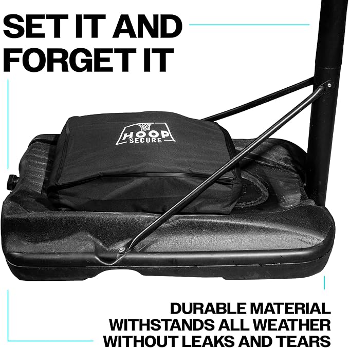 Mini - The Original Solution - Heavy Duty Weighted Base Anchor for Basketball Hoops - Weather Resistant, Durable Design, Holds 200+ lbs. Patents-Pending, HOA Friendly (Mini, Black)