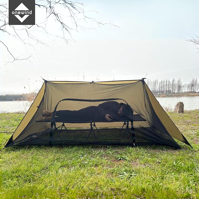 Onewind Camping Shelter with Mosquito Net, Ultralight, for Camping, Hiking, Backpacking