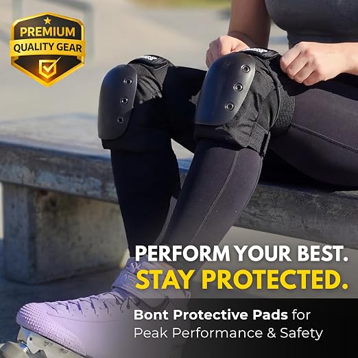 Bont Adult Knee Skate Pads Protection for Inline skate, Roller Derby, Roller Park Ice Skate, Skateboard, Scooter (X-Large)