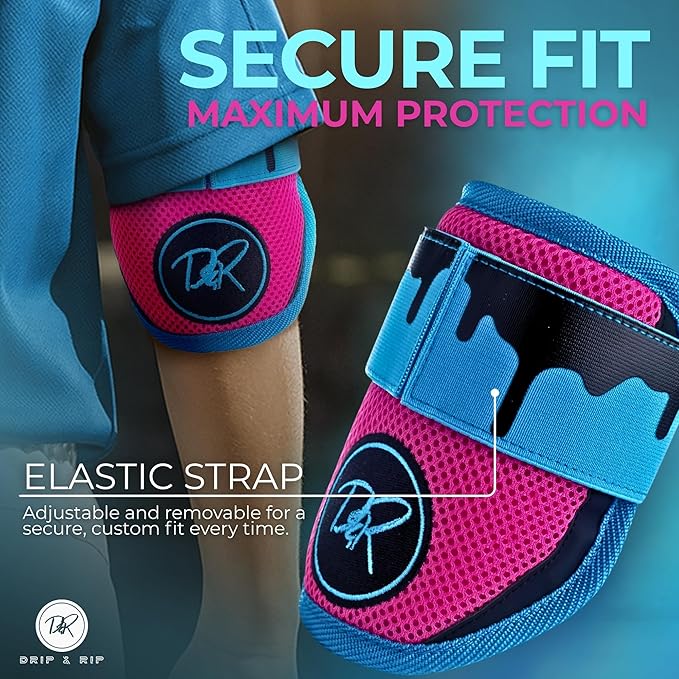 Drip and Rip - Youth Softball Elbow Guard - Baseball Batters - Baseball Elbow Guard - Youth with Adjustable Straps - Ages 10 to 12