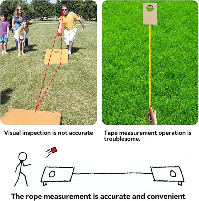 2 Sets Cornhole Scoreboard with Drink Holder and 1 Set Cornhole Boards Distance Setup Tool