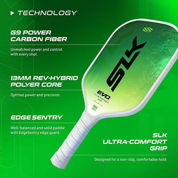 Selkirk Sport SLK Evo Pickleball Paddles | Evo Power, Control and Hybrid | Fiberglass or Carbon Fiber Pickleball Paddle