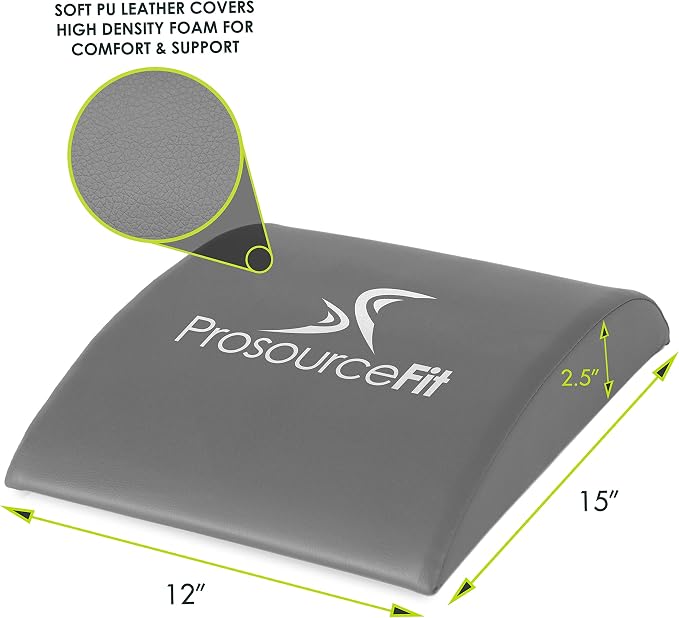ProsourceFit Abdominal Ab Mat 15x12, High Density Core Trainer for Workouts, Conditioning, Posture Support, and Crunch Exercises; Home Fitness Equipment
