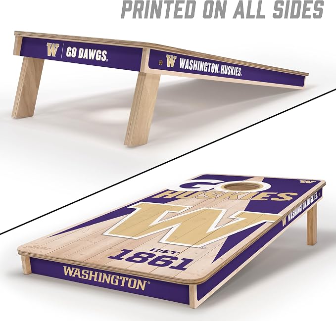 YouTheFan NCAA 2’ x 4’ Professional Wood Cornhole Game