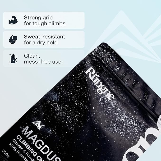 RUNGNE Premium Climbing Chalk - High Performance Chalk for Rock Climbing, Bouldering, Weightlifting & More - Unmatched Grip and Skin Friendly
