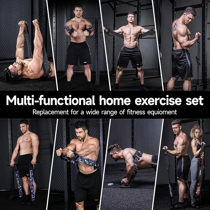 Innstar Multi-Function Resistance Bands for Working Out, Push Up Exercise Bands Resistance Bands Set for Bench Press Gym Equipment, Home Workout, Travel Portabl
