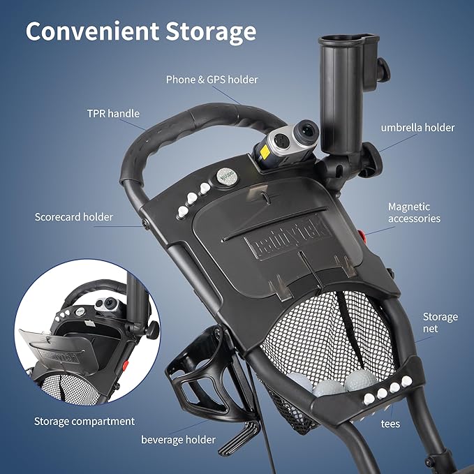 Caddytek Golf Explorer V8 Superlite Deluxe Push Cart