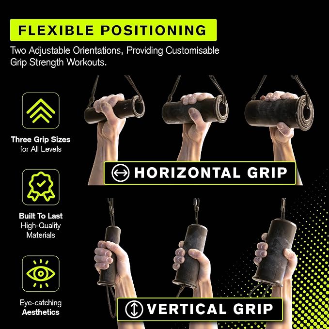 Duonamic Ultimate Switch Grips Package | Complete Grip Strength Training System with Eleviia Handles, Travel Bag & 3 Sizes of Switch Grips | Ideal for Pull-Up Bars, Cable Machines & Resistance Bands | Train Anywhere