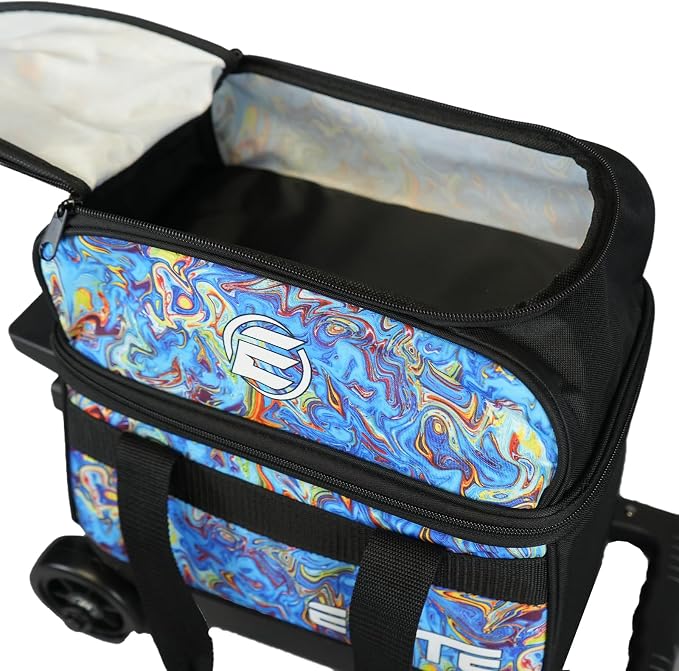 ELITE Basic Single Roller Bowling Ball Bag | Multiple Colors | Fits Up to Size 10.5 Shoes | Compact Design | Bowling Bags With Wheels