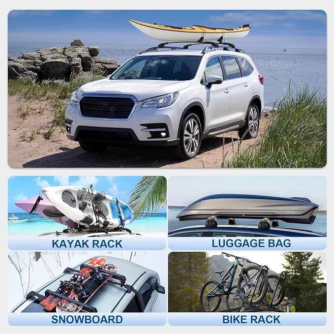 Roof Rack Cross Bars Compatible with Subaru Crosstrek 2018-2023 / Impreza 2017-2023, 300LBS Heavy Duty Adjustable Aluminum Cargo Bar for Rooftop Carrier, Cross Bars for Luggage, Kayak, Canoe, Bike
