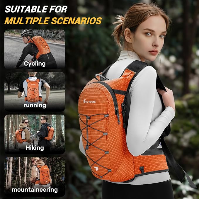 Lightweight Hydration Backpack with 2L Water Bladder Running Hydration Vest Backpack Specialized Hydration Pack for Cycling, Hiking, and Mountaineering