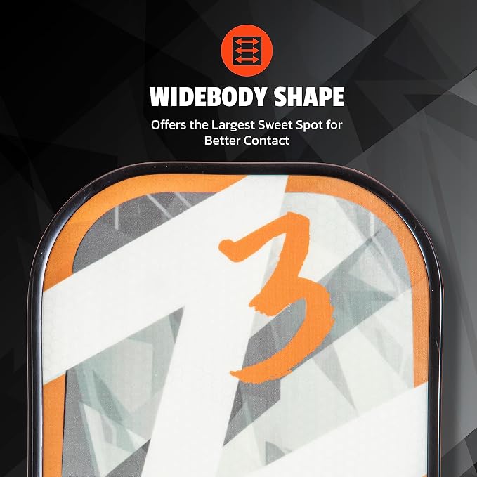 Onix Graphite Z5 Carbon Fiber Pickleball Paddle with Wide-Body Shape, Honeycomb Core & Graphite Face