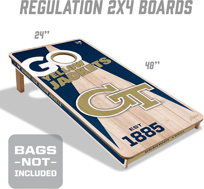YouTheFan NCAA 2’ x 4’ Professional Wood Cornhole Game