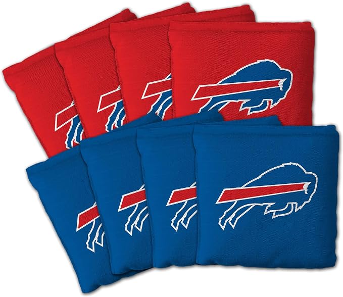 YouTheFan Officially-licensed NFL Set of 8 Cornhole Bags - All Weather Dual Sided Slide & Stop - regulation size