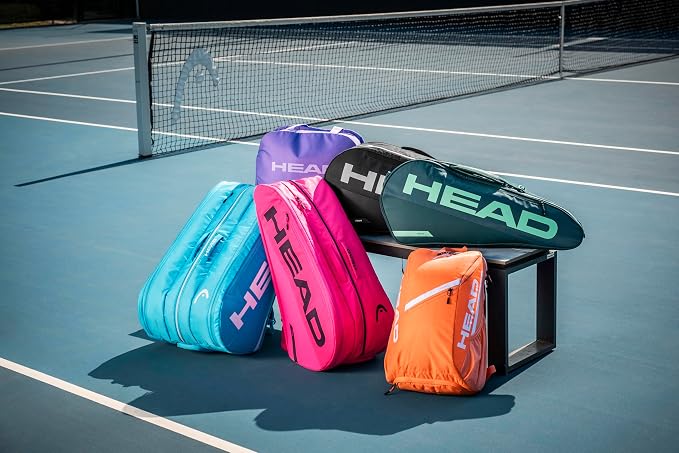 HEAD Tour Racquet Bag M (6R) Tennis Bag - Holds Up to 6 Racquets, CCT+ Climate Control Technology, 2 Main Compartments, Shoe Pocket & Backpack Carry System