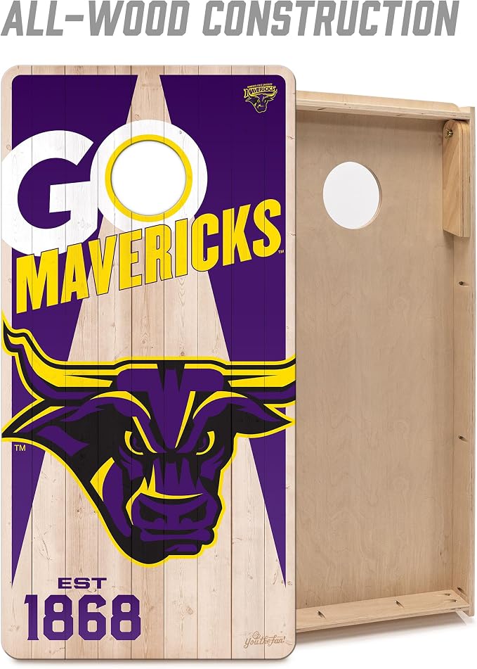 YouTheFan NCAA 2’ x 4’ Professional Wood Cornhole Game