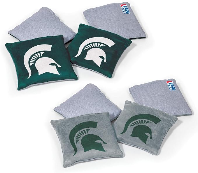 NCAA College Dual Sided Bean Bags by Wild Sports, 8 Count, Premium Toss Bags for Cornhole Set - Great for Tailgates, Outdoors, Backyard