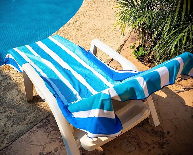 Quick Dry Towel Extra Large 78x35 Inch - Microfiber Beach Towel - Perfect for Beach, Travel, Swimming, Pool, Yoga, Hiking, Camping - Lightweight, Fast Drying, Compact for Adults (Maldives)