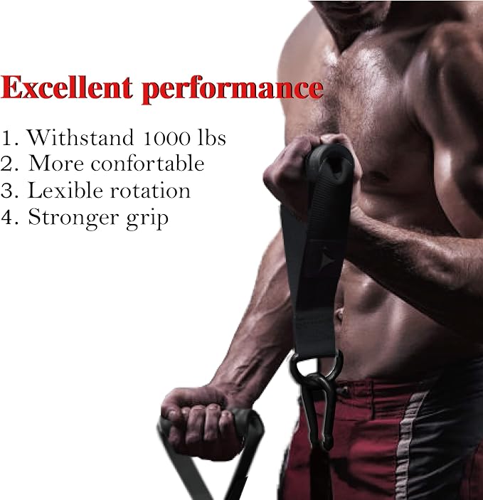 Heavy Duty Gym Workout Handles Attachment for Cable Machine,Resistance Band,Pulley System Home Exercise Equipment, Comfortable and Stronger Grip