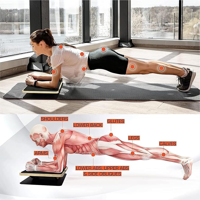 Yes4All 350LBS Professional Wooden Balance Board for Leg Workout, Anti-Slip Rocker Board, Wobble Board for Standing Desk