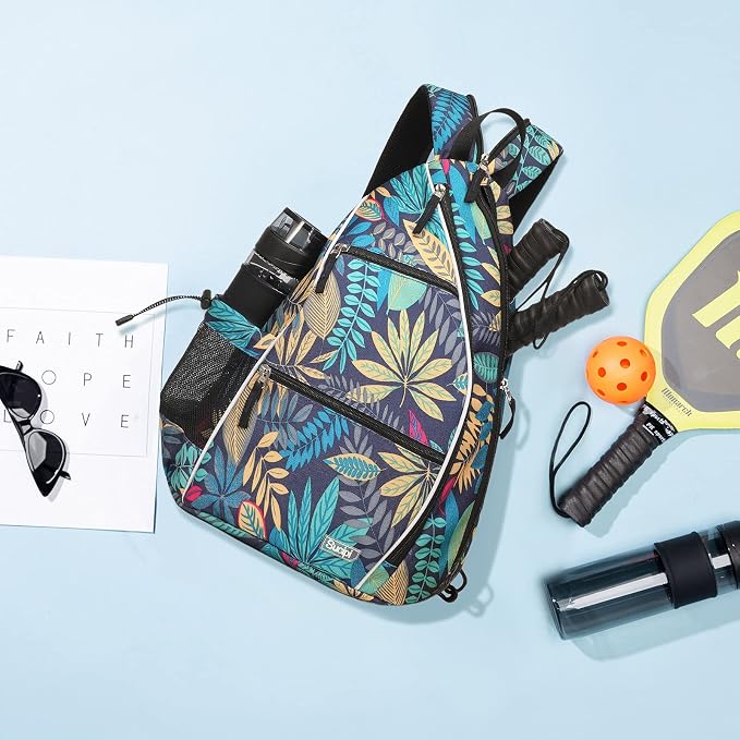 Sucipi Pickleball Bag - Men's & Women's Pickleball Backpack, Adjustable Sling Bag w/Fence Hook/Large Capacity/Safety Pocket