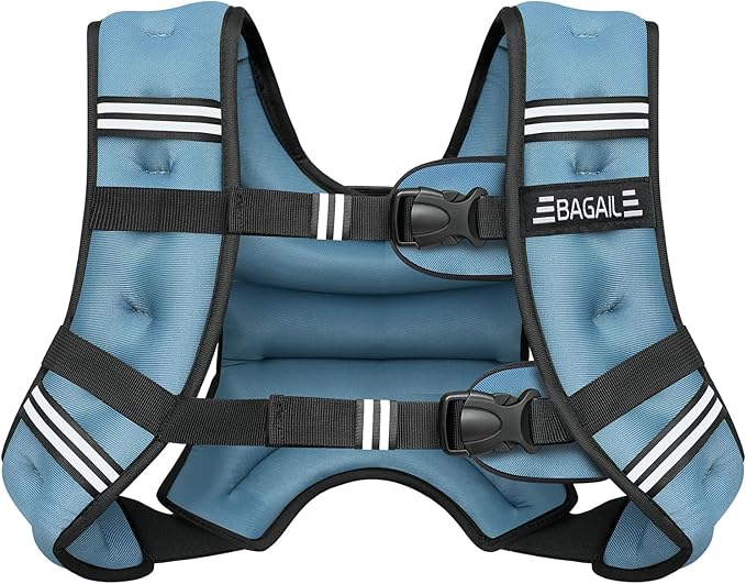 BAGAIL Comfort-Fit Weighted Vest for Woman, Even Weight Distribution, Faster Weight Loss, No-Chafe or Bounce for Walking & Running with Detachable Phone Pouch & Reflective Stripes (Available 5-30lbs)