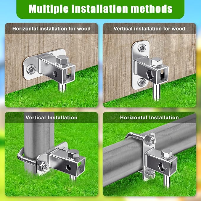 BeneLabel 2/4/6 Pack 18" 24" Ground Anchors Screw in Shed Anchor with L Bracket Trampoline Anchor Spiral Swingset Anchors for Swing Set, Mobile Home, Fence, Playset, Tent, Canopy, Carport
