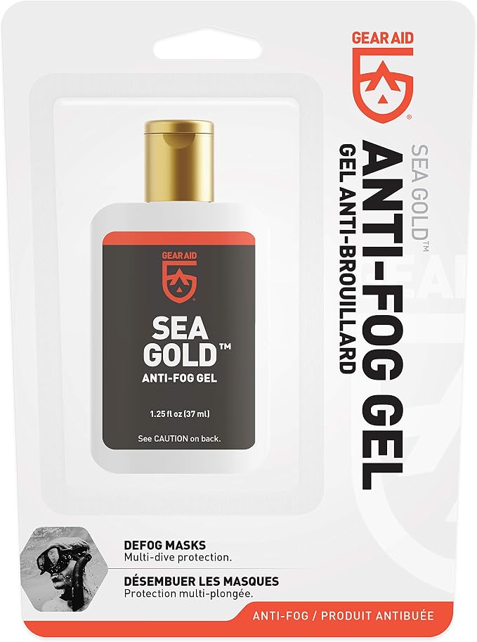 GEAR AID Sea Gold Anti-Fog Gel Coating for Scuba Masks, 1.25 fl oz, Clear