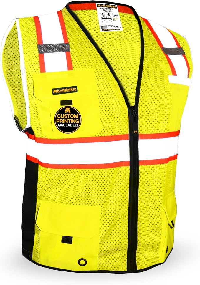 KwikSafety - BIG KAHUNA Safety Vest | Base & Limited Edition | Class 2 Reflective Vest ANSI OSHA Safety Vest for Men