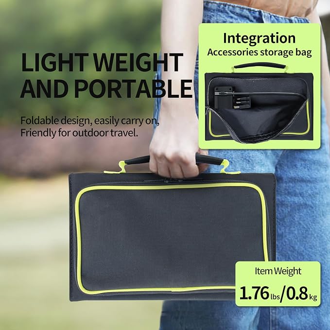 reenmagic 20 Watt Portable Solar Battery Charger Ideal for Power Battery, Power Station, Smartwatches, Phones, Powerbank, Tablets, Laptops, Cameras, Game Consoles etc Waterproof Fast Charging