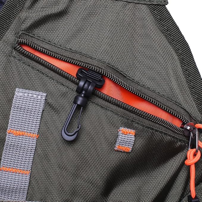 Raprance Fishing Vest for Men and Women Outdoor Activity Fly Bass Fishing Vest Backpack (Army Green,FV02)