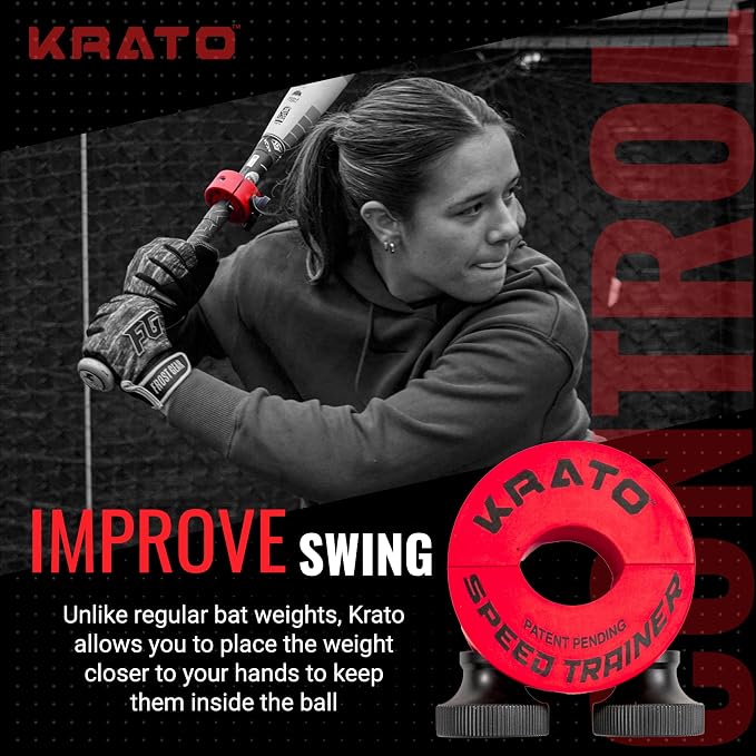 Krato Bat Weight - Baseball and Softball Bat Training Weight for Youth, High School, College