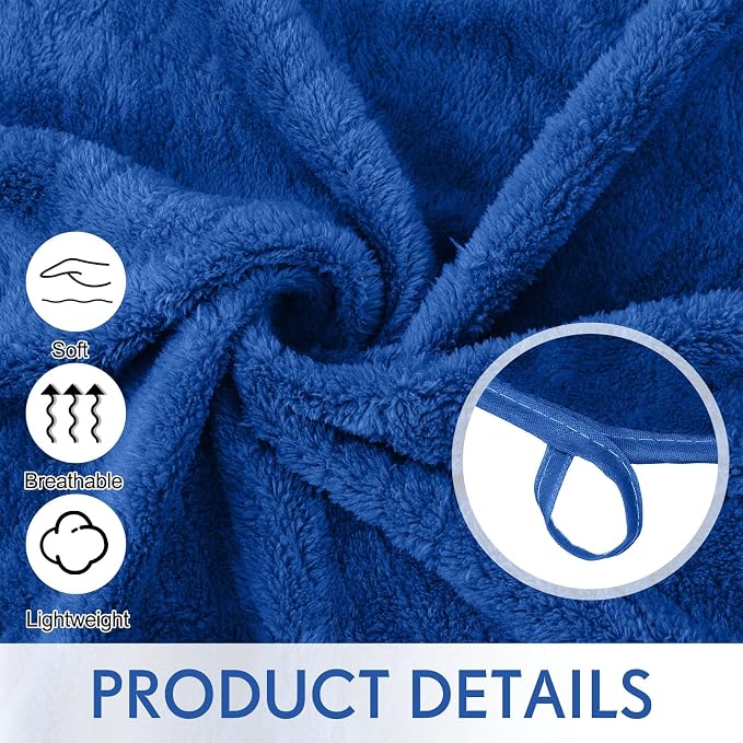 SmoothNovelty 2 Pack Bath Sheets 40 x 80 Inch Oversized Jumbo Extra Large Towels Quick Dry Coral Fleece Absorbent Soft Lightweight XL Shower Towels for Home Gym Travel Beach Spa Pool Hotel (Navy Blue)