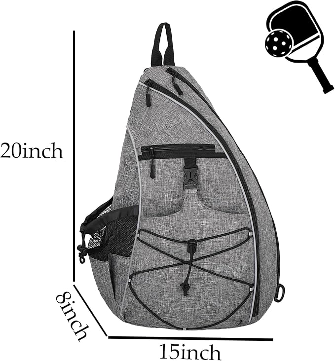 Goloni Pickleball Sling Bag for Men Women, Lightweight Pickleball Backpack with Fence Hook