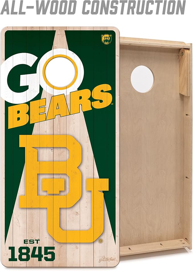 YouTheFan NCAA 2’ x 4’ Professional Wood Cornhole Game