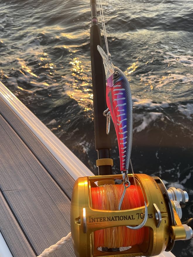 Nomad Design DTX Minnow with Patented Autotune System - Distressed Baitfish Swimming Action, BKK Diablo