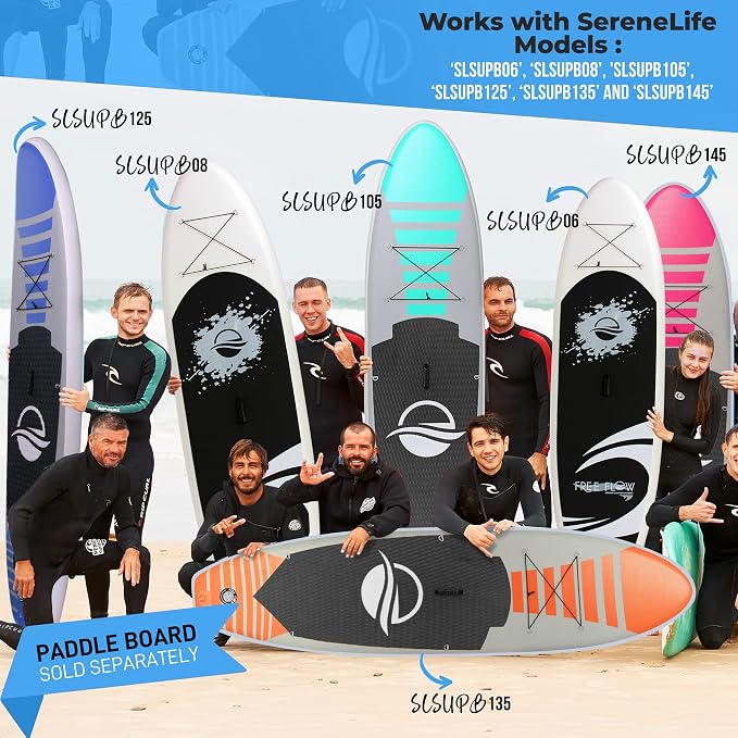 SUP Stand Up Paddle-board Hand-Powered Air Pump (for SereneLife Models: SLSUPB06, SLSUPB08, SLSUPB105, SLSUPB125, SLSUPB135, SLSUPB145)