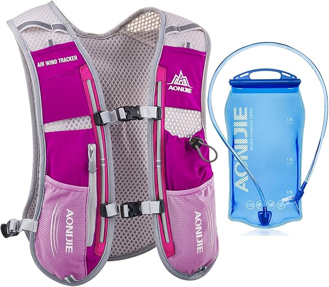 AONIJIE Hydration Vest Pack Backpack 5L 5.5L Marathoner Running Vest Race Hydration for Women and Men Trail Run Hiking Jogging