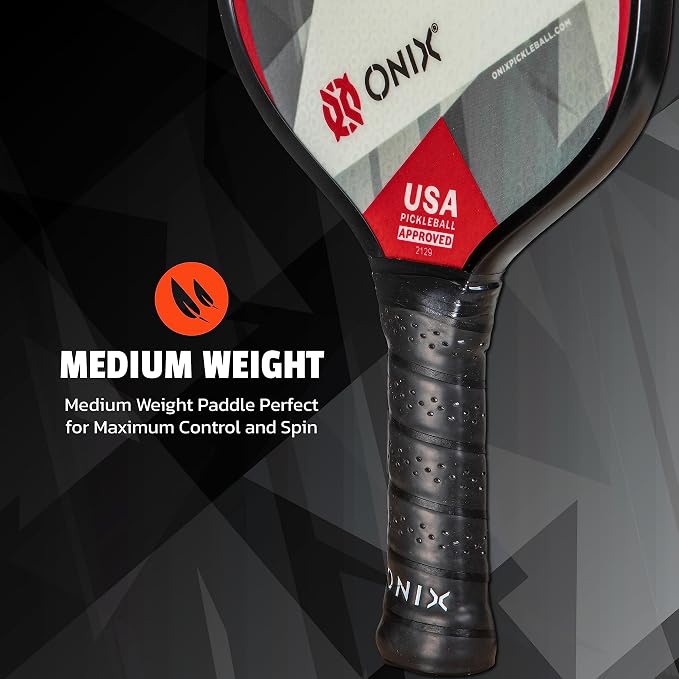 Onix Graphite Z5 Carbon Fiber Pickleball Paddle with Wide-Body Shape, Honeycomb Core & Graphite Face