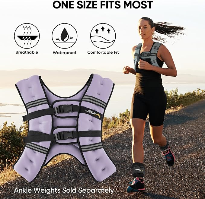 APEXUP Weighted Vest Men Women, Weight Vest for Women Workout Equipment for Strength Training Running