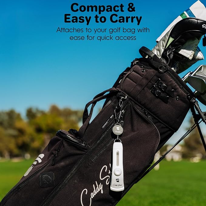 Caddy Splash Golf Club Brush Pro with Water – Heavy Duty Retractable Clip – Push Button for Easy Cleaning – Nylon Bristles – Holds 4 Oz – Golf Accessories for Men – Best Golf Gift – USA Company